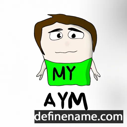 cartoon of the name Aym