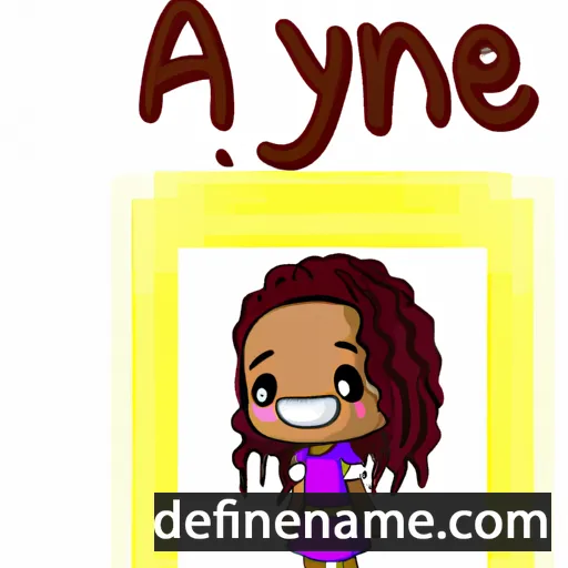 cartoon of the name Aynae