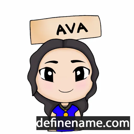 cartoon of the name Ayvia