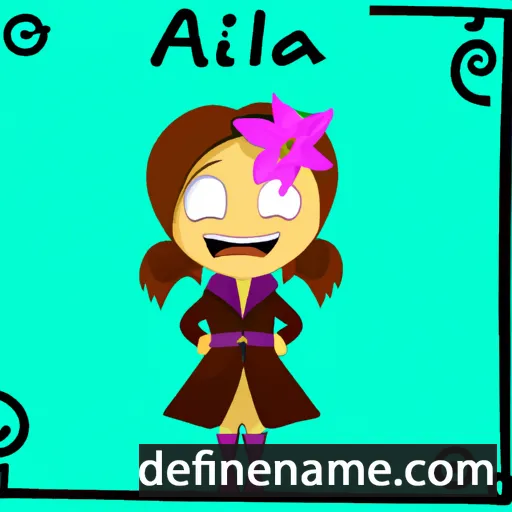 cartoon of the name Azalia