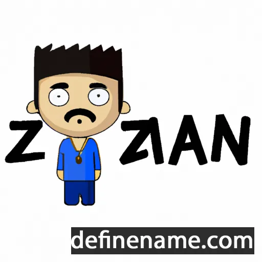 cartoon of the name Azan