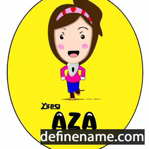 cartoon of the name Azeeza