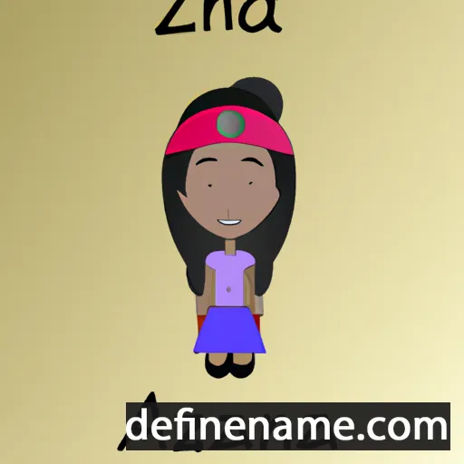 cartoon of the name Azianna