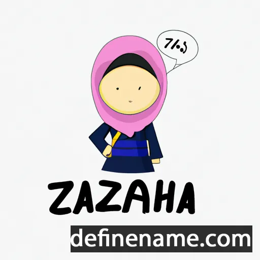 cartoon of the name Azizah