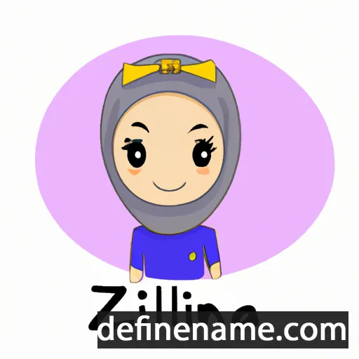 cartoon of the name Azlina