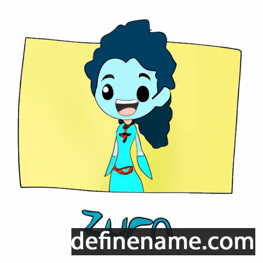 cartoon of the name Azureen