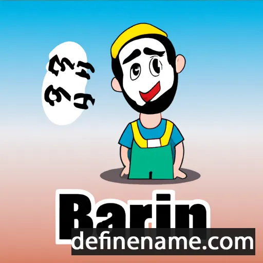 cartoon of the name Bahrin