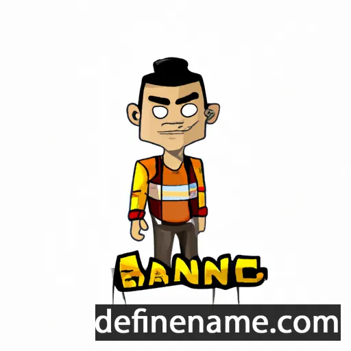 cartoon of the name Bakang