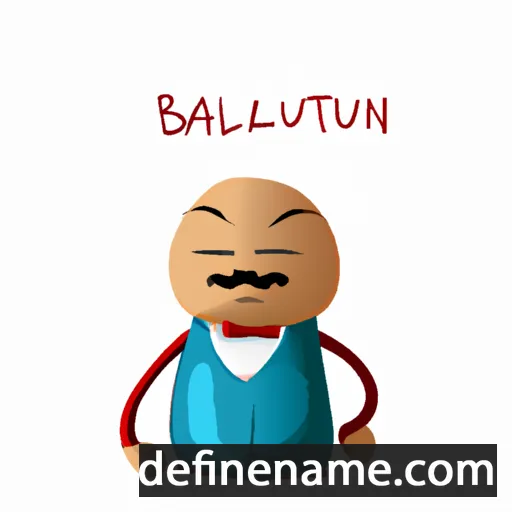 cartoon of the name Balentinu