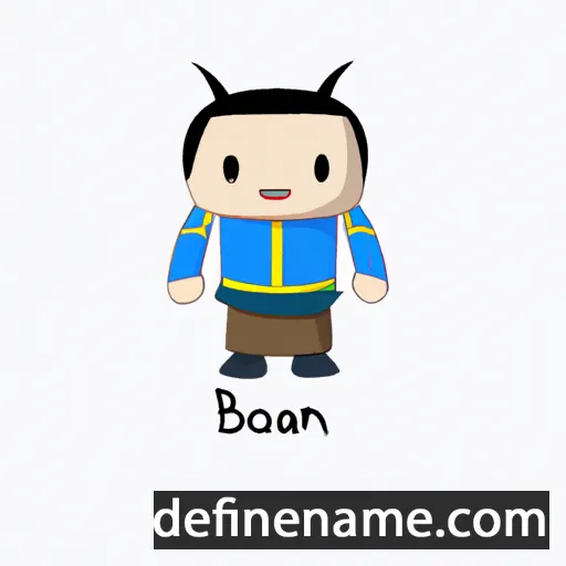 cartoon of the name Baonian