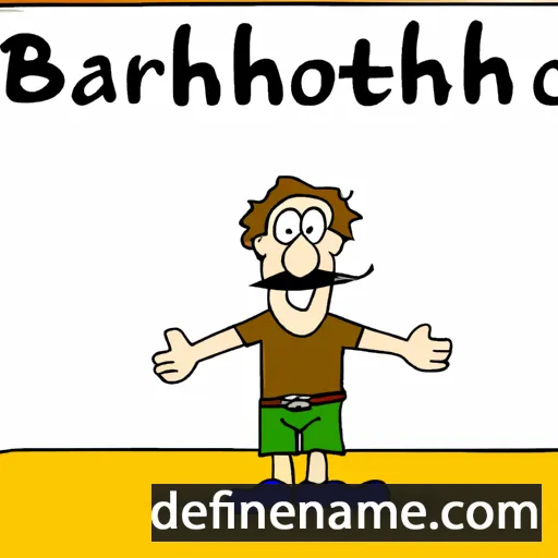 cartoon of the name Barthold