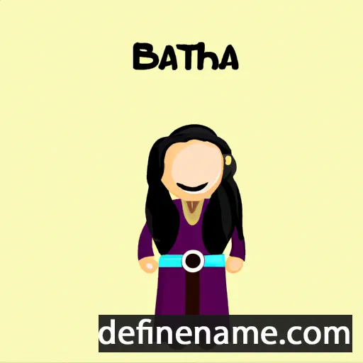 cartoon of the name Bathia