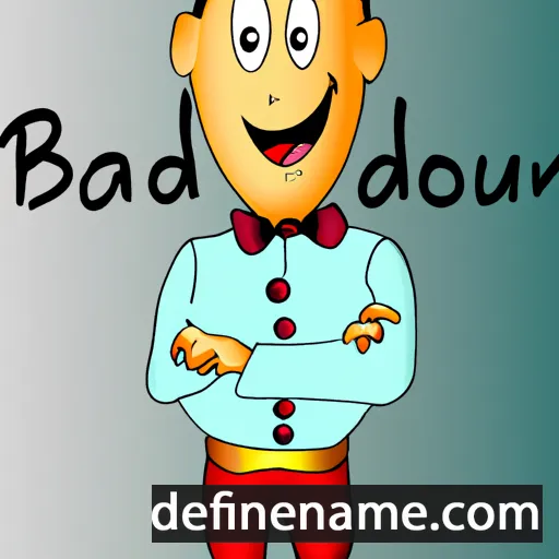 cartoon of the name Baudoin