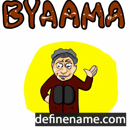 cartoon of the name Bayarmaa