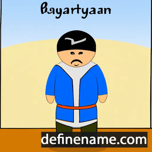 cartoon of the name Bayarzhargal