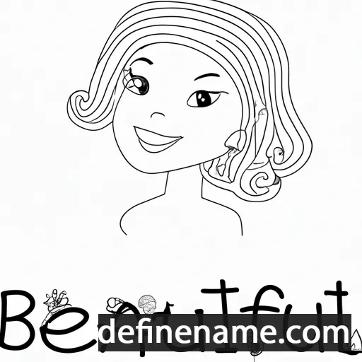 cartoon of the name Beautiful