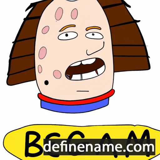 cartoon of the name Begimai