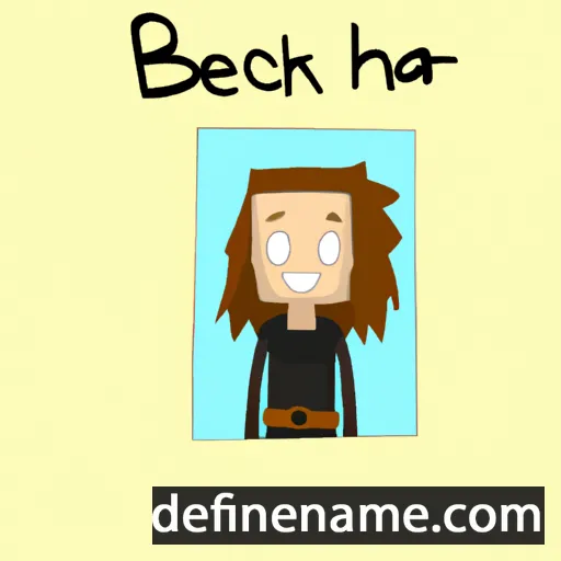 cartoon of the name Bekah