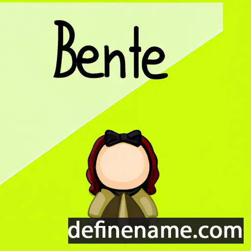 cartoon of the name Benedite