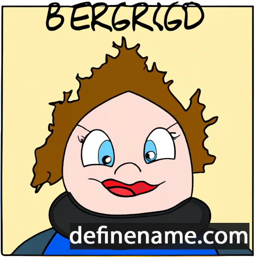 cartoon of the name Bergheiður