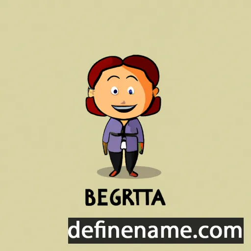 cartoon of the name Bergita