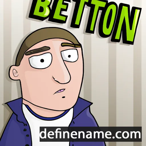 cartoon of the name Berton