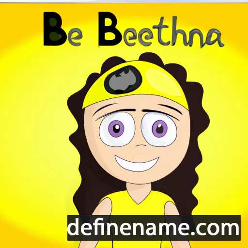 cartoon of the name Bethana