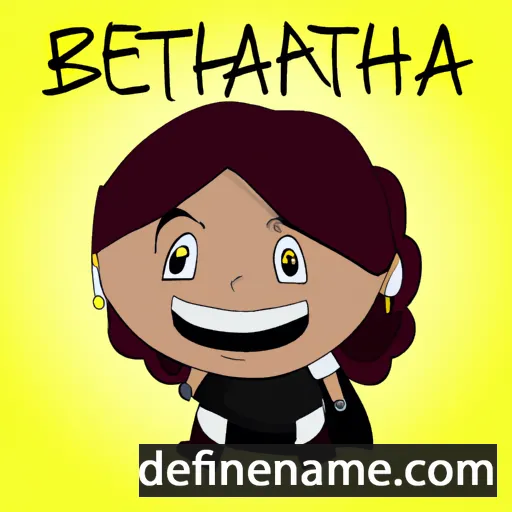 cartoon of the name Bethenia