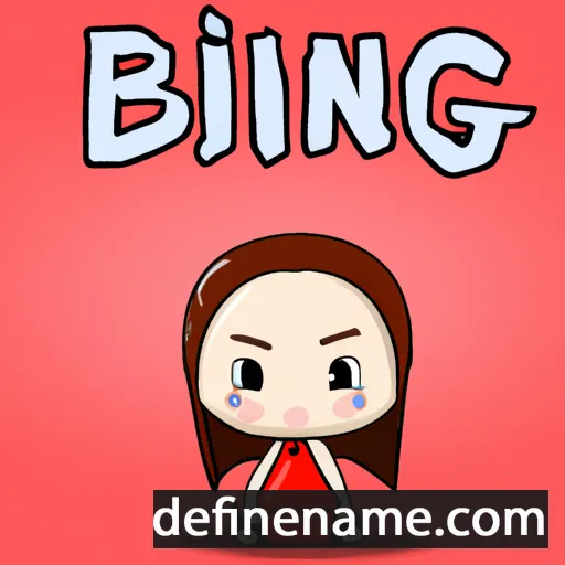 cartoon of the name Bingbing