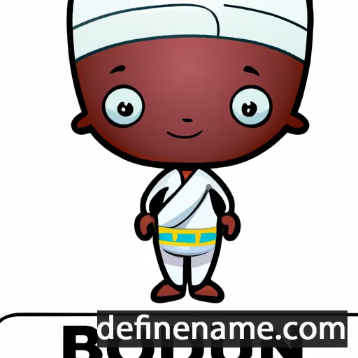 cartoon of the name Biodun