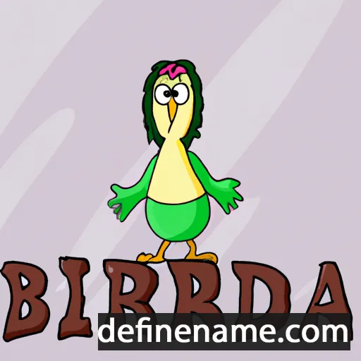 cartoon of the name Birdella