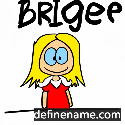 cartoon of the name Birgget