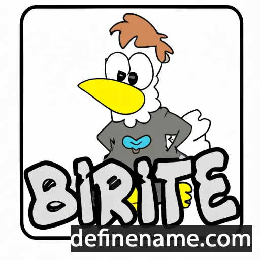 cartoon of the name Birtie