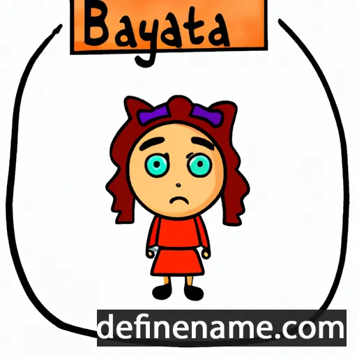 cartoon of the name Bitanya