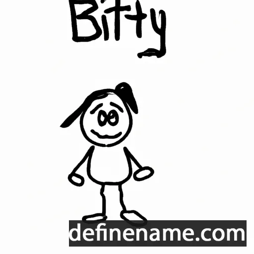 cartoon of the name Bithy