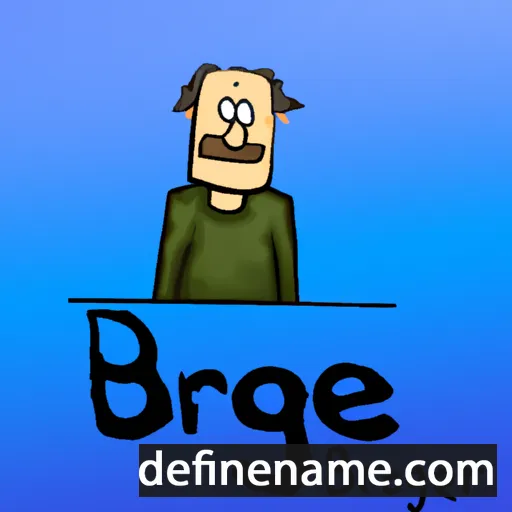 cartoon of the name Bjørge