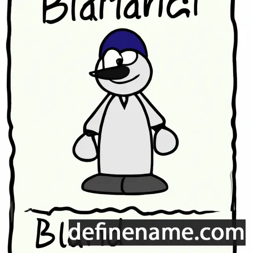 cartoon of the name Blancard