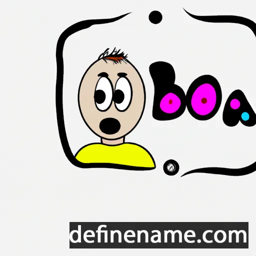 cartoon of the name Bo-a