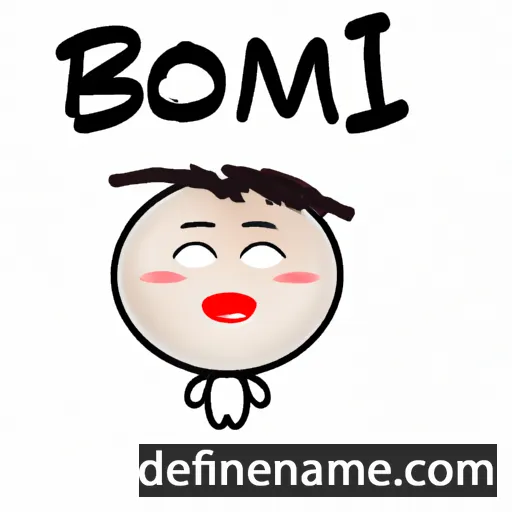 cartoon of the name Bo-mi