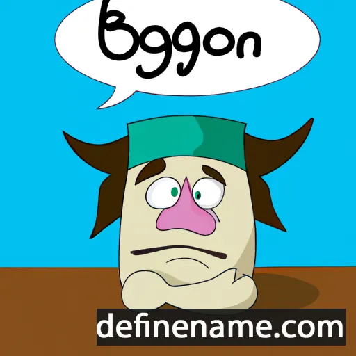 cartoon of the name Bògdón