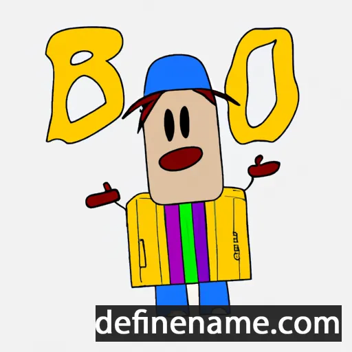 cartoon of the name Bo