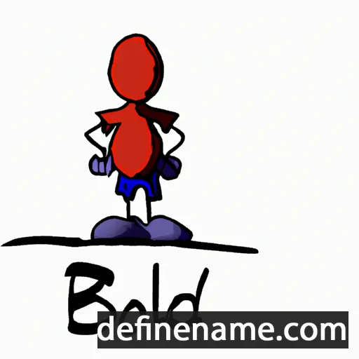 cartoon of the name Bold