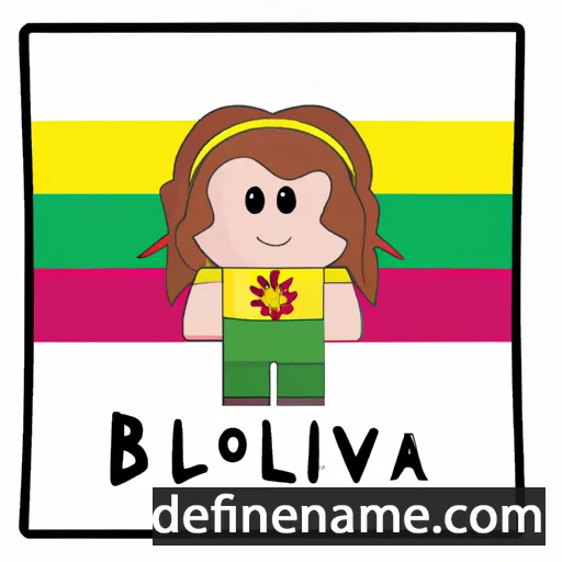 cartoon of the name Bolivia