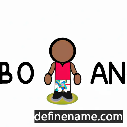 cartoon of the name Bomani