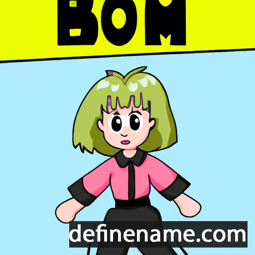 cartoon of the name Bomi