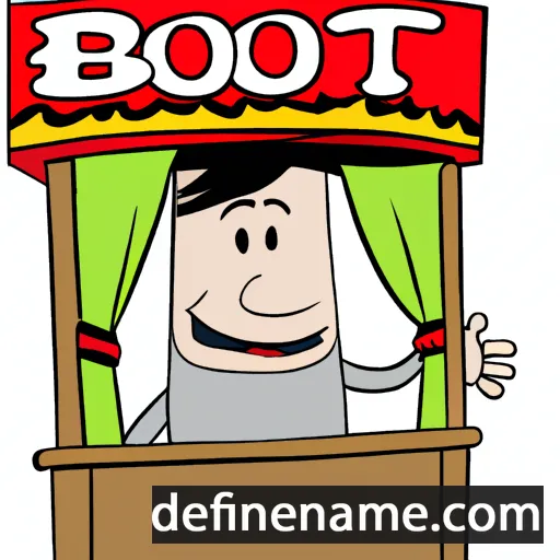 cartoon of the name Booth