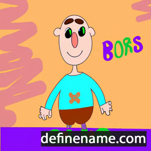 cartoon of the name Bóris