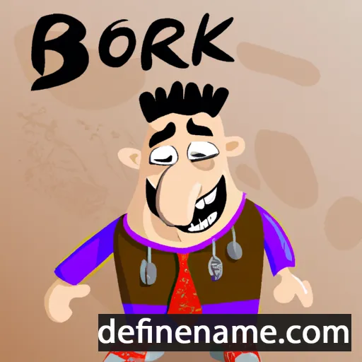 cartoon of the name Borbak-kis