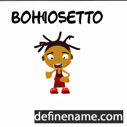 cartoon of the name Botshelo