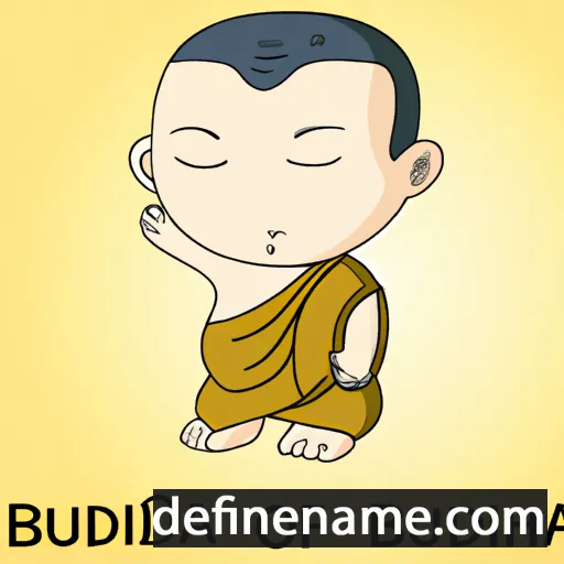 cartoon of the name Bouddha